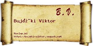 Bujáki Viktor névjegykártya